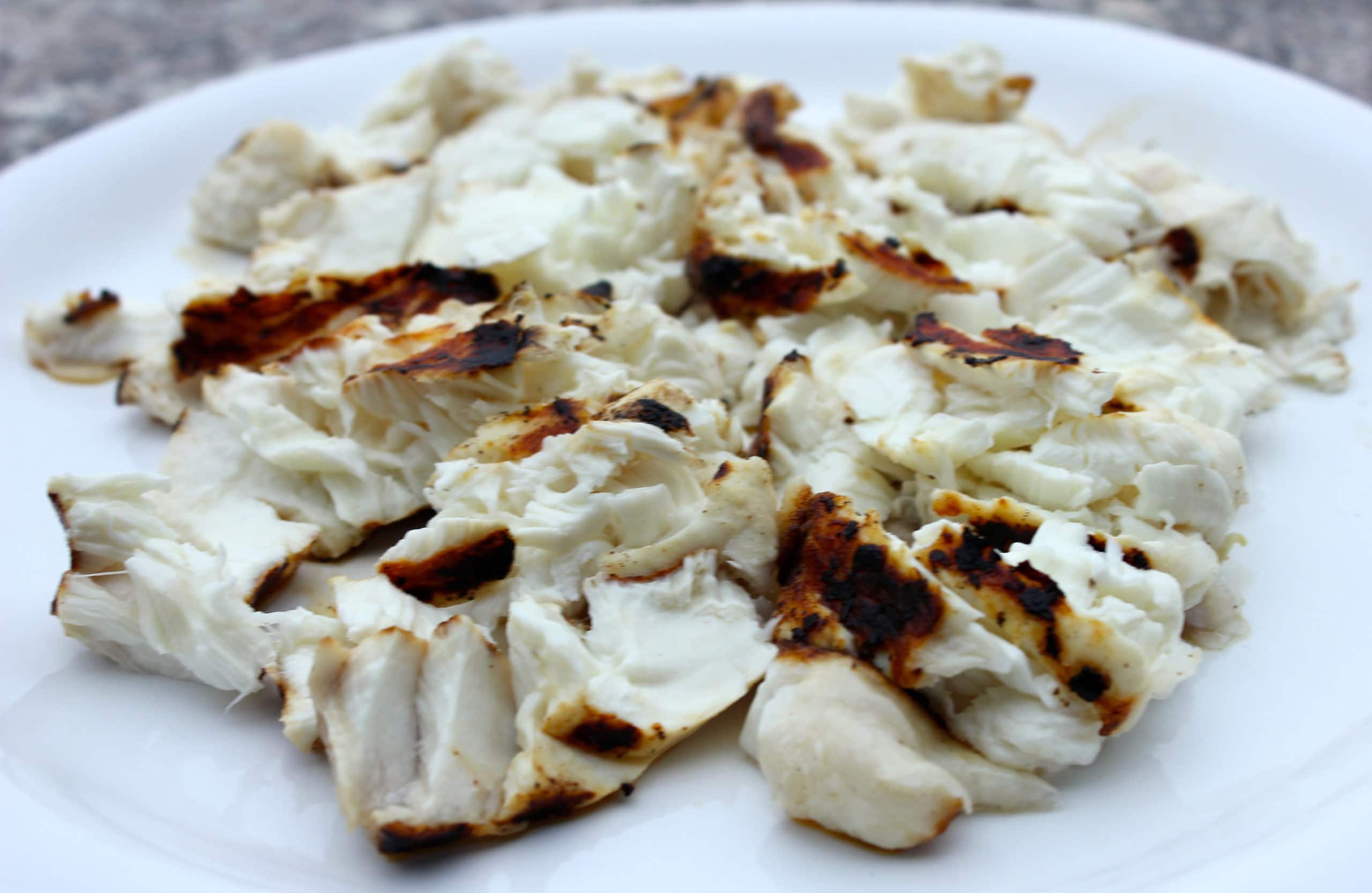 Flaked-halibut-for-fish-tacos