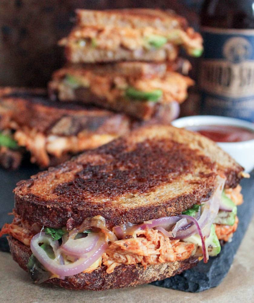 Barbecue-Chicken-Grilled-Cheese-with-Avocado-Cilantro-and-Red-Onion-2