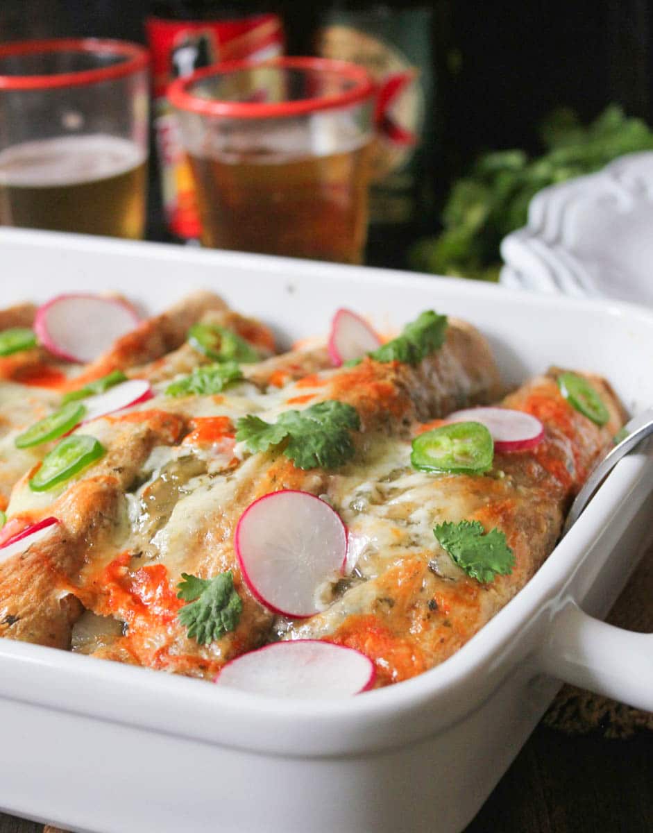 sweet potato and black bean enchiladas