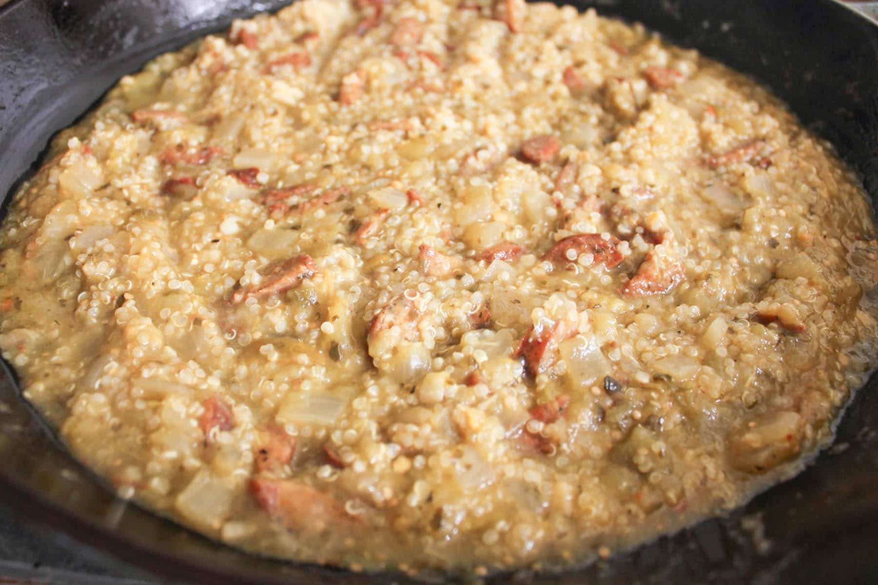 baked-eggs-with-quinoa-chicken-sausage-and-salsa-verde-step-2