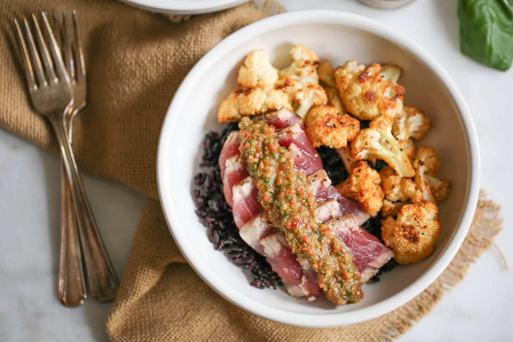 seared-ahi-bowls-with-roasted-cauliflower-and-red-chimichurri-7