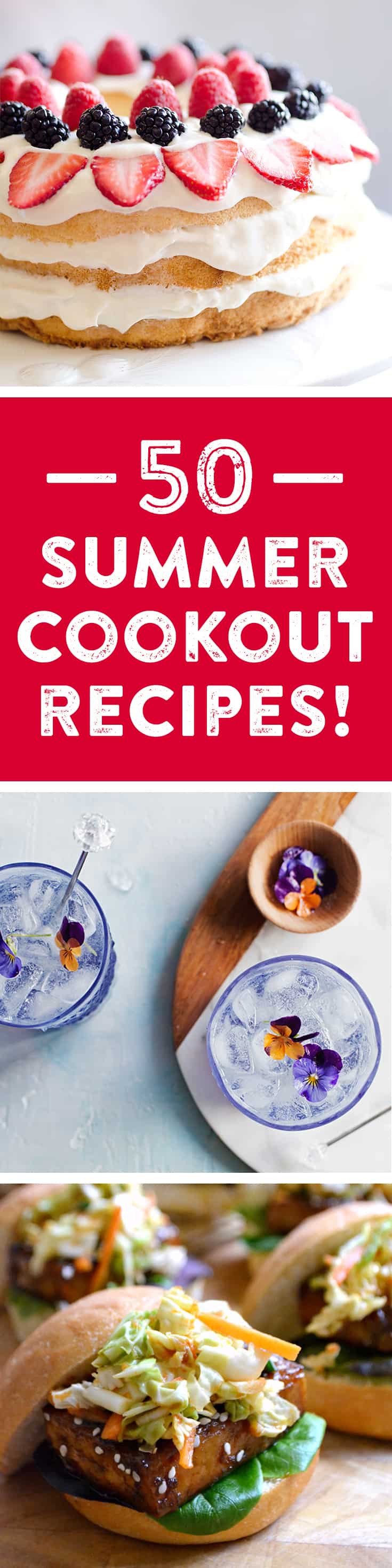 50 recipes for the perfect summer get-together! Whether you're planning a barbecue, picnic, or outdoor party, check out everything from appetizer recipes, entree recipes, cocktail recipes, dessert recipes, side dish recipes and more to go with your BBQ! #greatbloggerBBQ