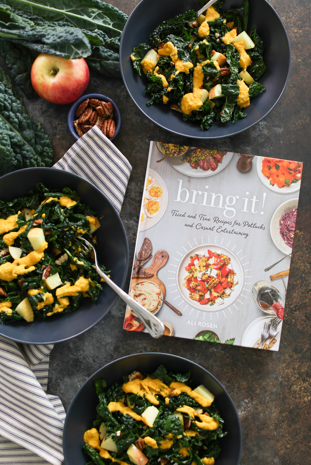 Kale Salad with Carrot Ginger Dressing