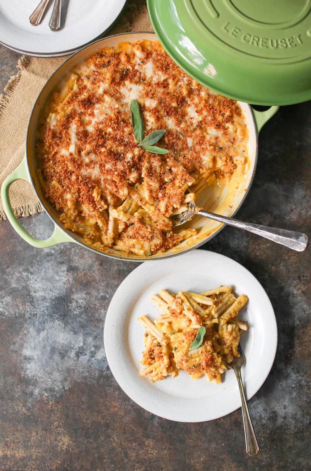 Three Cheese Pumpkin Mac with Pancetta and Sage