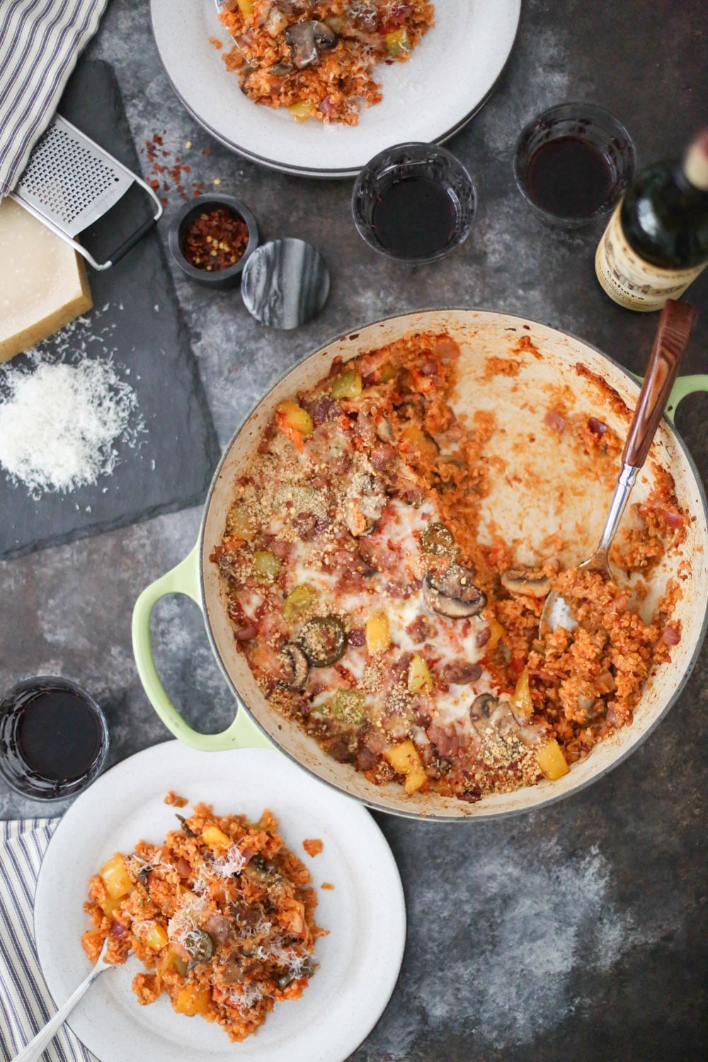 Supreme Pizza Quinoa Bake