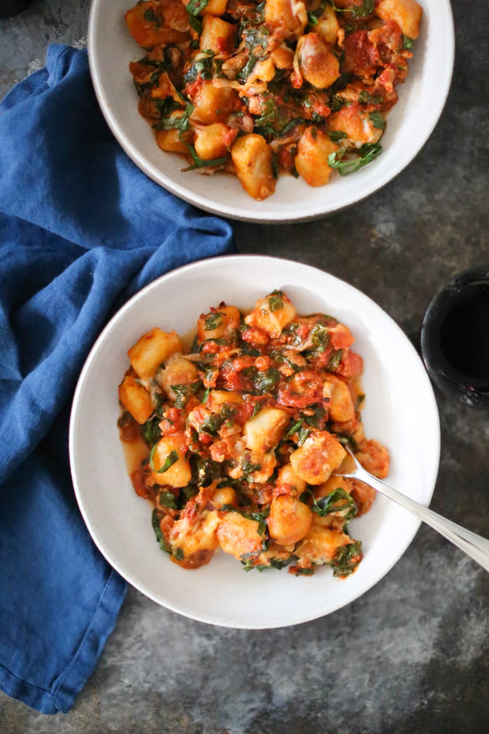 Skillet Cauliflower Gnocchi with Sausage and Spinach